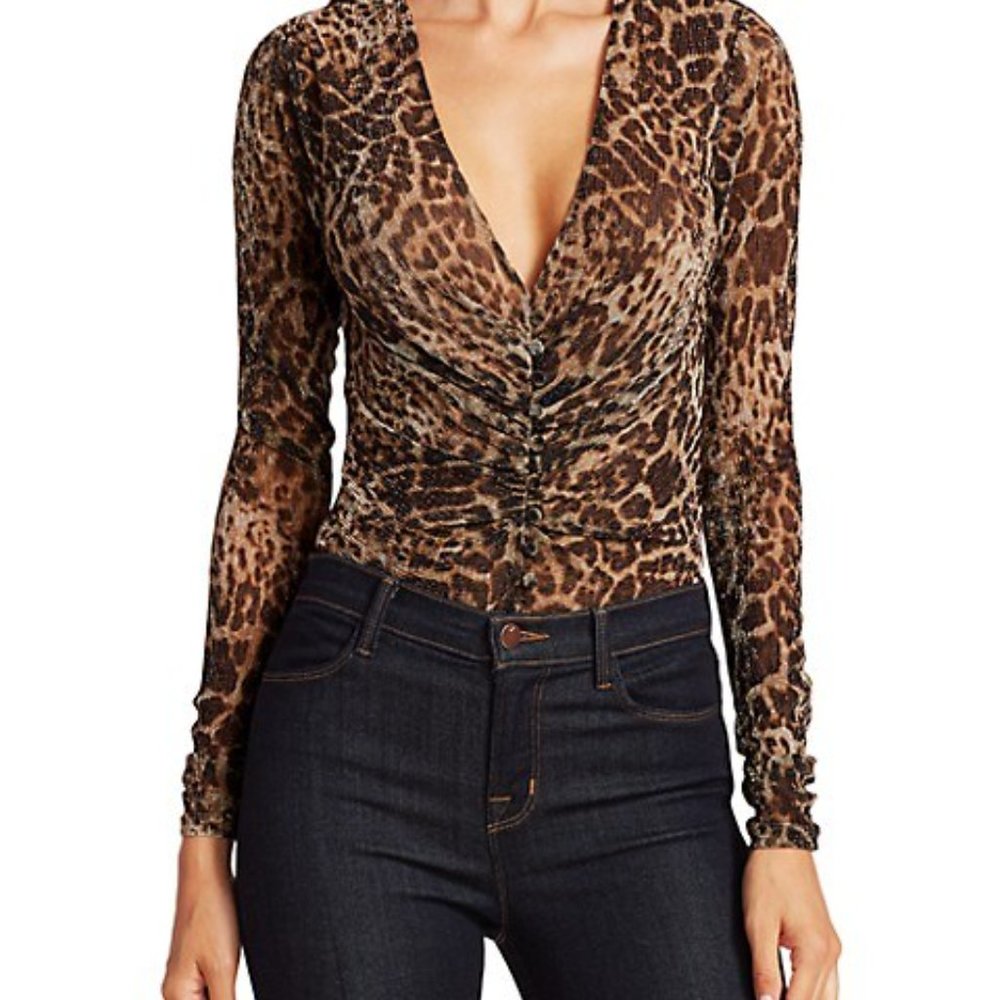 Scripted Cheetah Sparkly Body Suit - Picture 7 of 8